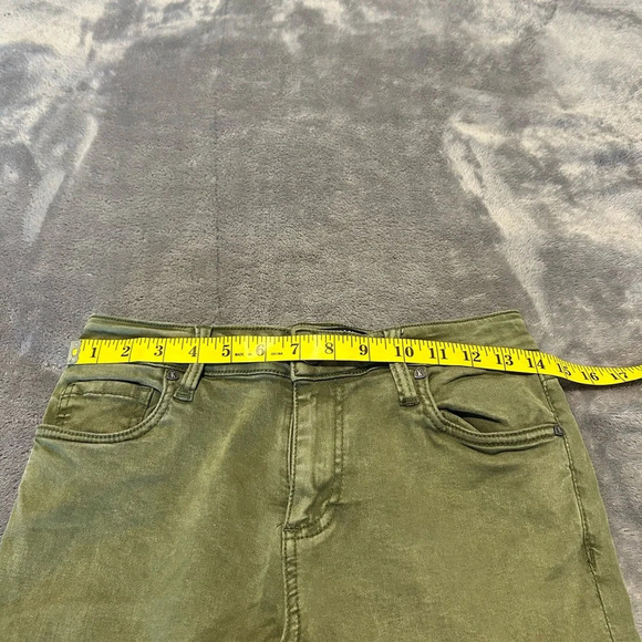 KUT women’s stretch Army green straight leg twill chino pants size 4 - Picture 6 of 8